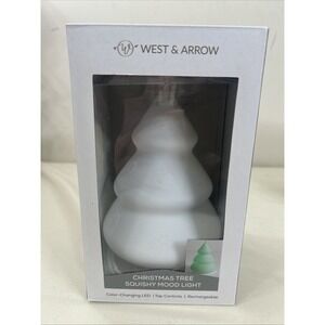 NEW West & Arrow Christmas Tree Rechargeable Squishy Mood Night Light LED Colors